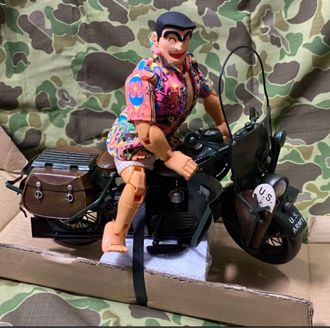 WWⅡ 米軍1942WLA軍用バイク 1／6サイズのスチール模型 12インチ用